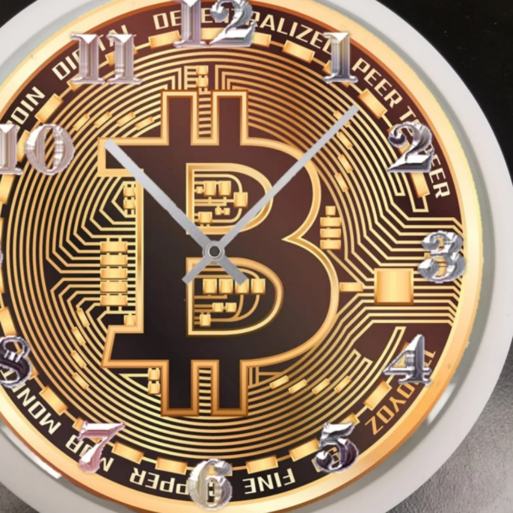 Bit coin clock with led lights